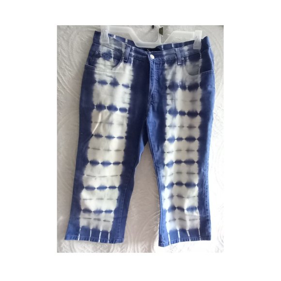 No Boundaries Tie Dye Cropped Pants Size 11 (T-325) - Picture 1 of 5